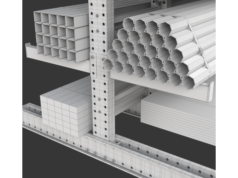 Cantilever Racking System Model 3D