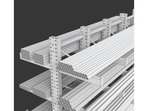 Cantilever Racking System Model 3D