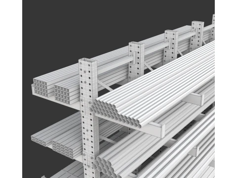 Syst&egrave;me de rayonnage en porte-&agrave;-faux Modèle 3D