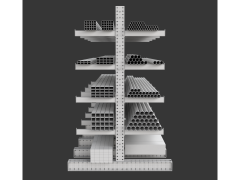 Cantilever Racking System Model 3D