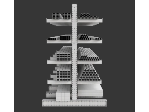Syst&egrave;me de rayonnage en porte-&agrave;-faux Modèle 3D