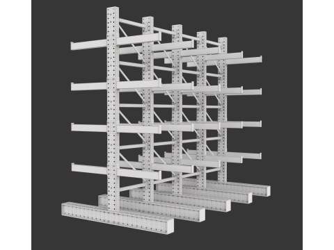 Cantilever Racking System Model 3D