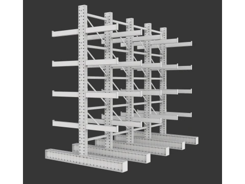Syst&egrave;me de rayonnage en porte-&agrave;-faux Modèle 3D