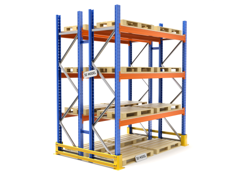 Pallet Racking System Model 3D