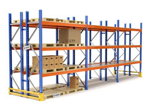 Pallet Racking System Model 3D