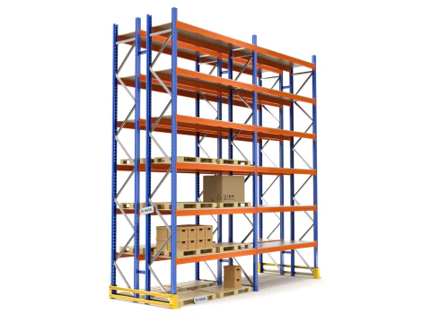 Sistema de estantes de paletes Modelo 3D