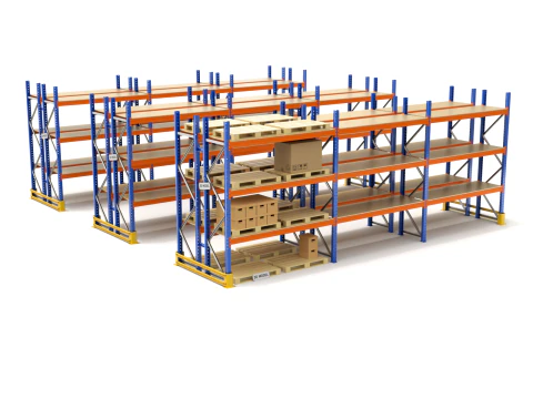 Sistema de estantes de paletes Modelo 3D