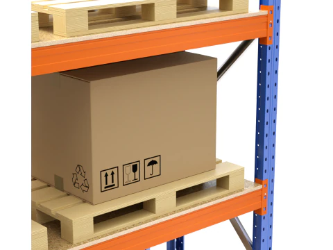 Sistema de estantes de paletes Modelo 3D