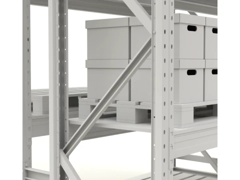 Sistema de estantes de paletes Modelo 3D