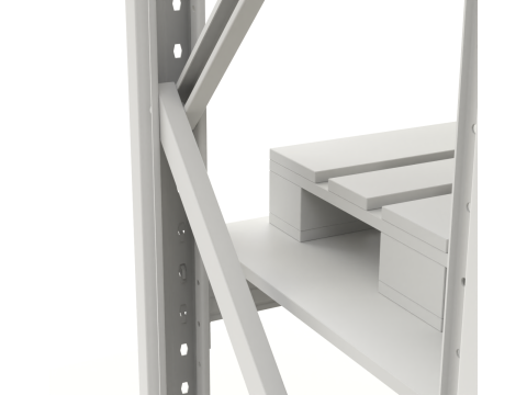 Pallet Racking System Model 3D