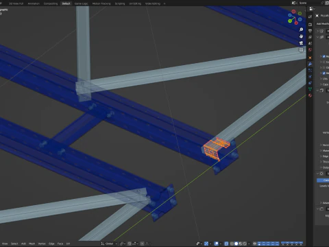 Sistema de estantes de paletes Modelo 3D