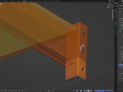 Sistema de estantes de paletes Modelo 3D