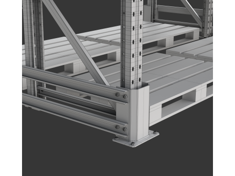 Pallet Racking System Model 3D