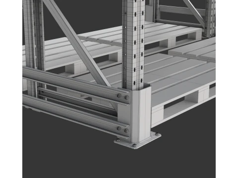 Sistema de estantes de paletes Modelo 3D