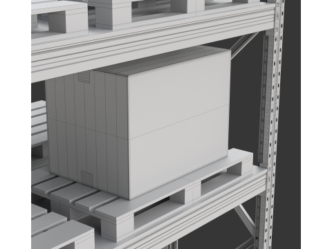 Pallet Racking System Model 3D