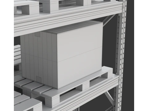 Sistema de estantes de paletes Modelo 3D