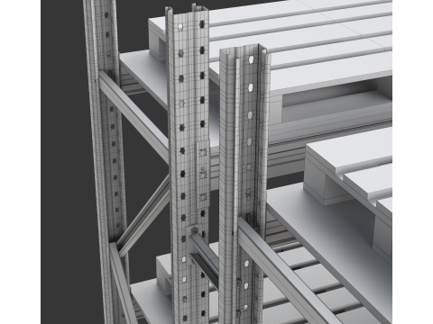Pallet Racking System Model 3D