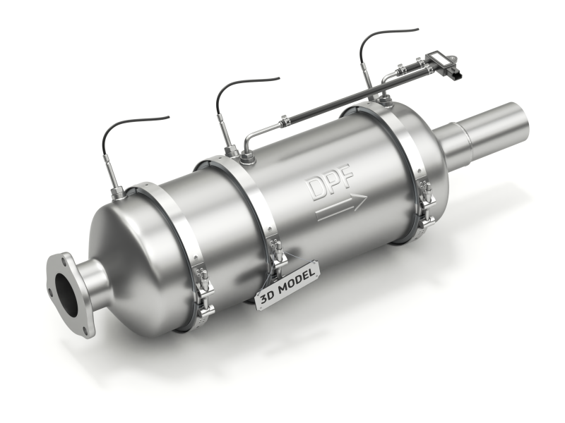 DPF - Diesel Particular Filter Modello 3D .c4d .max .obj .3ds .fbx .stl .blend