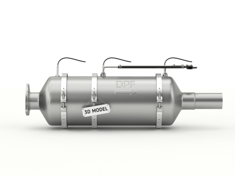 DPF - Diesel Particular Filter Modello 3D