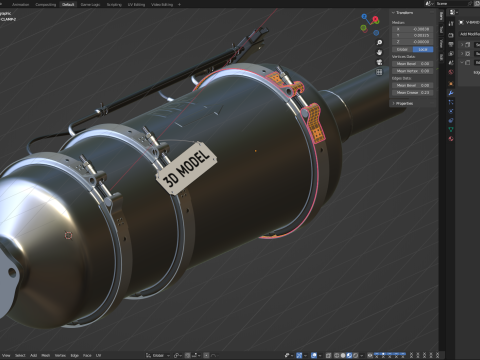 DPF - Diesel Particular Filter Modello 3D