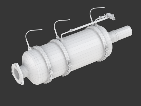 DPF - Diesel Particular Filter Modello 3D