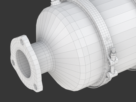 DPF - Diesel Particular Filter Modello 3D