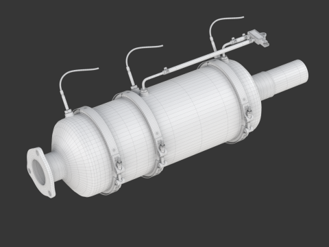 DPF - Diesel Particular Filter Modello 3D