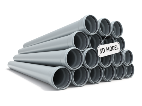 Plastic Sewer Pipes 3D Model