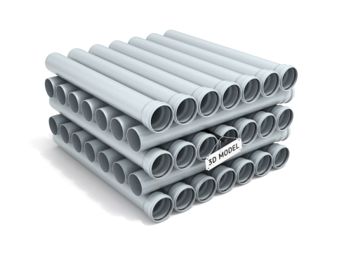 Plastic Sewer Pipes 3D Model
