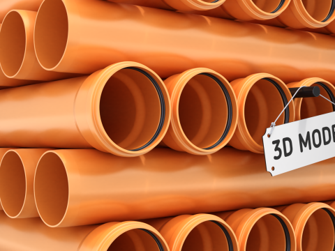 Plastic Sewer Pipes 3D Model