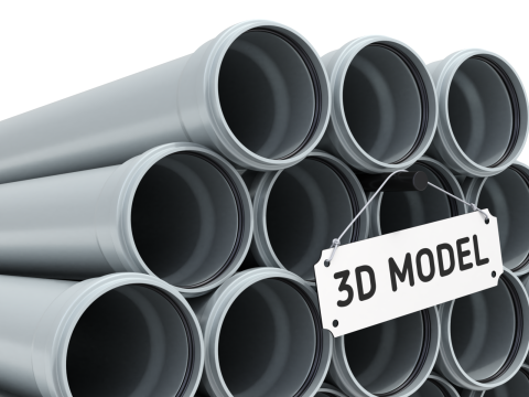 Plastic Sewer Pipes 3D Model