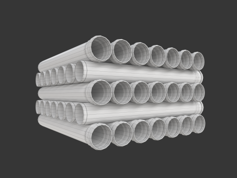 Plastic Sewer Pipes 3D Model