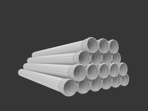 Plastic Sewer Pipes 3D Model