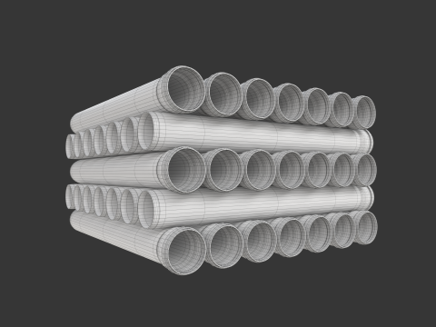 Plastic Sewer Pipes 3D Model