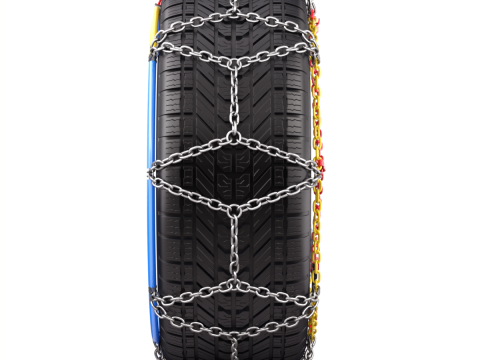 Snow Chain On The Tire Modello 3D