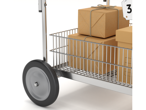 Mail Trolley Modello 3D