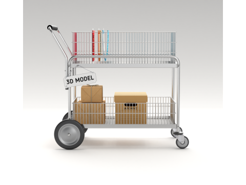 Mail Trolley Modello 3D
