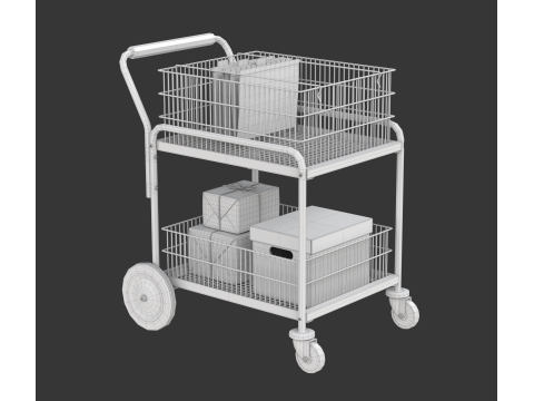 Mail Trolley Modello 3D