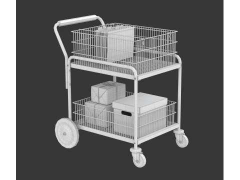 Carrello della posta Modello 3D