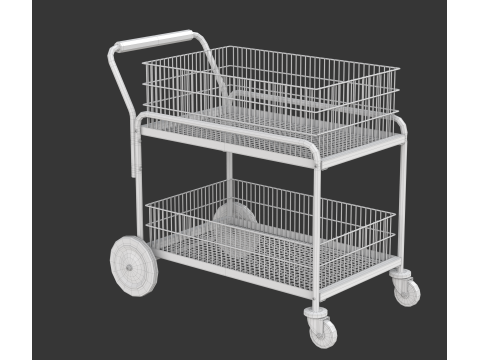 Mail Trolley Modello 3D
