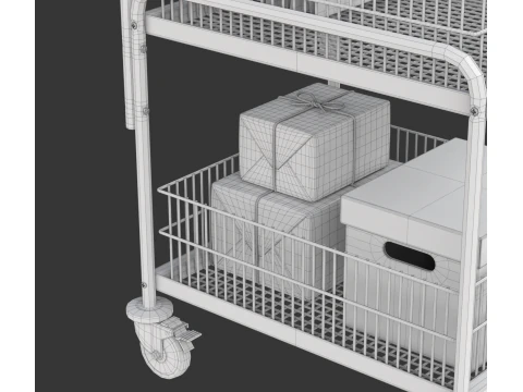 Carrello della posta Modello 3D