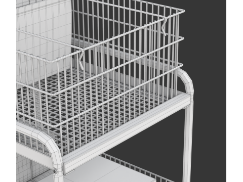 Mail Trolley Modello 3D