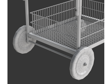 Mail Trolley Modello 3D