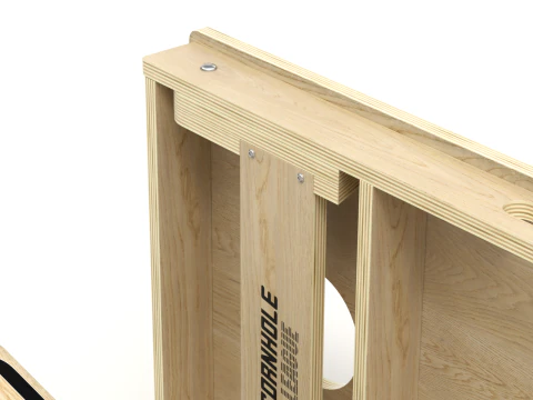 Cornhole Board With Bags 3D Model
