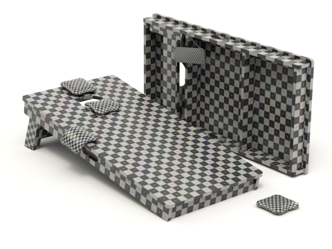 Cornhole Board With Bags 3D Модель
