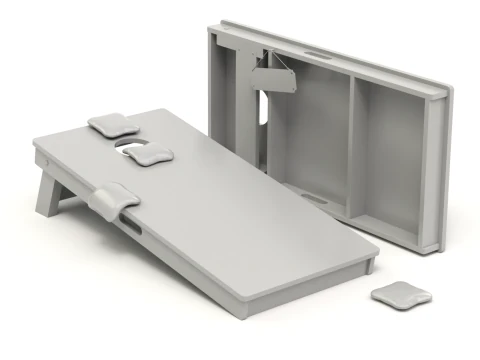 Cornhole Board With Bags 3D Model