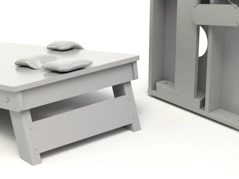 Cornhole Board With Bags 3D Model
