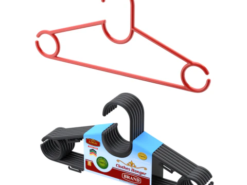 Plastic Hanger Set 3D Model