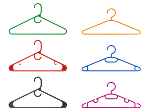 Plastic Hanger Set 3D Modell