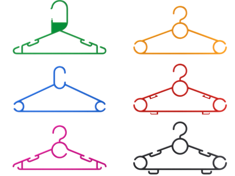 Plastic Hanger Set 3D Modell